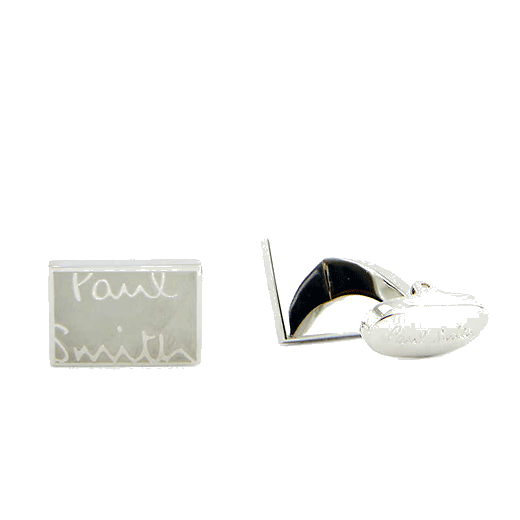 Paul Smith Rectangular Etch Logo Cufflinks
