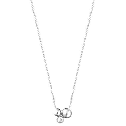 0.07 CT Sterling Silver Moonlight Grapes Necklace designed by Georg Jensen.