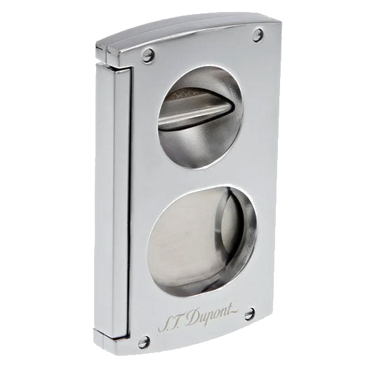 This Chrome Double Blade Cigar Cutter is made by S.T. Dupont Paris.