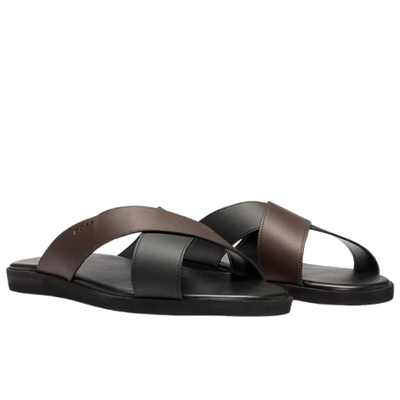 1 boss mens two tone strap faux leather slides 50541774 01 002