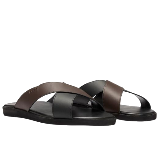 1 boss mens two tone strap faux leather slides 50541774 01 002