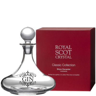 royal scot crystal classic collection ships decanter gin engraved packaging