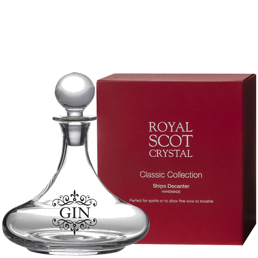 royal scot crystal classic collection ships decanter gin engraved packaging
