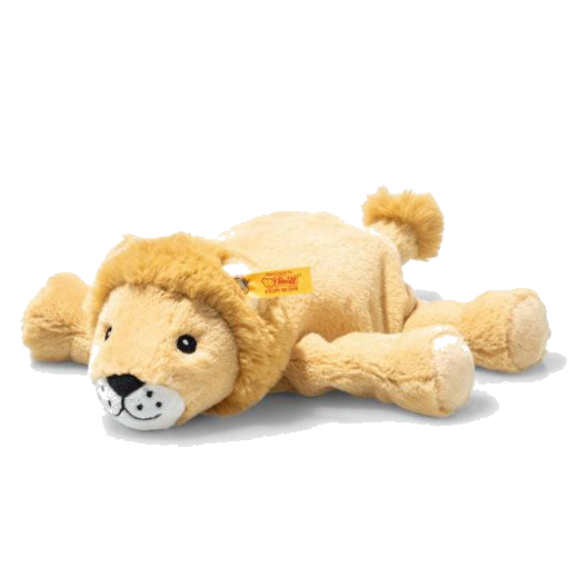 This Floppy Liam the Lion, 20 cm by Steiff is made from soft plush with a synthetic stuffing, including a beanbag.
