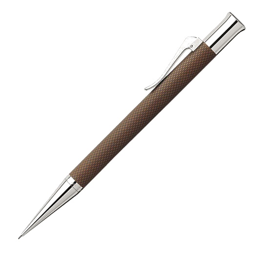 Cognac Guilloche Precious Resin Propelling Pencil.