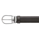 montblanc business line horsehoe ruthenium coated reversible belt grey