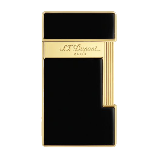 This Slimmy Black Lacquer & Gold Lighter by S.T. Dupont is lightweight and perfect for carrying around in your pocket or bag.