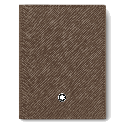 Montblanc's Sartorial 4CC Business Card Holder, Brown is made with saffiano leather.