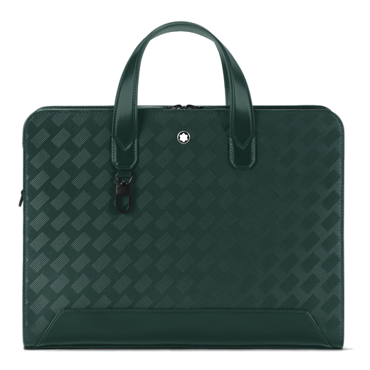 Montblanc's British Green Extreme 3.0 Slim Document Case has the palladium plated ring on the front.