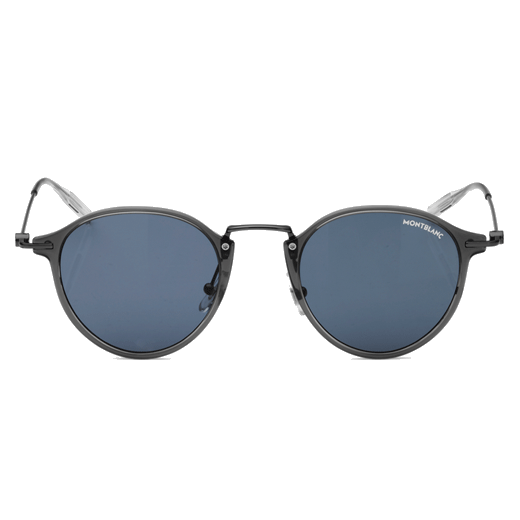 Montblanc's Round Sunglasses with Grey Frame & Blue Lenses are unisex and great for keeping your eyes protected.