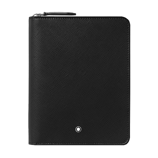 Montblanc's Sartorial Black Saffiano Leather 5 Pen Pouch with the snowcap emblem.