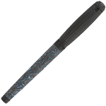 s t dupont dark storm blue fountain pen cap on