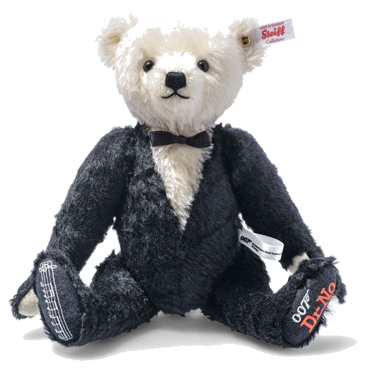 This is James Bond Dr. No the Musical Teddy Bear designed by Steiff.