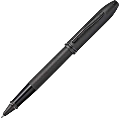 cross black townsend micro knurl rollerball pen
