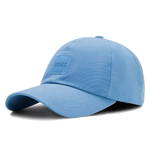 boss derrel blue patch cotton twill cap