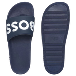 3 boss aryeh dark blue slides with large white logo detail 50536835 01 405