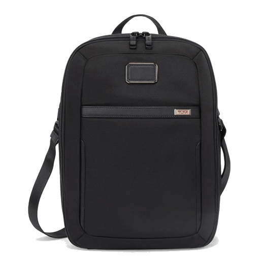 TUMI's Alpha 3 Golf Shoe Bag in Black has a patch that can be embossed.