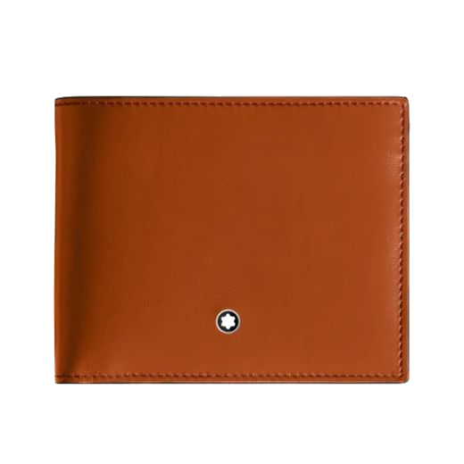 This Montblanc Meisterstück 6CC Rust Leather Wallet is made out of smooth cowhide leather that has been tanned in a rust colour.