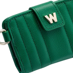 wolf 1834 green mimi credit card holder with wristlet emblem