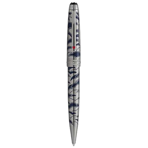This Montblanc silver and blue ballpoint pen is part of their new Around the World in 80 Days collection.