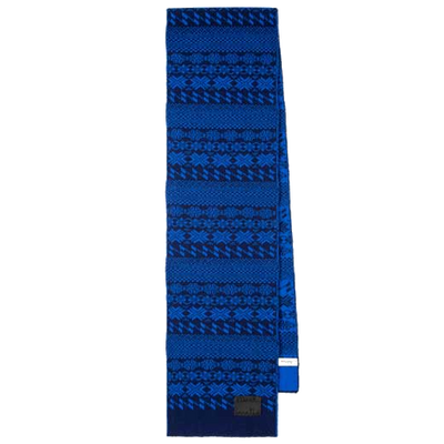 paul smith navy fair isle lambswool scarf