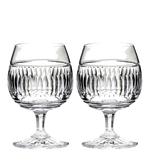 royal scot crystal art deco 2 brandy glasses