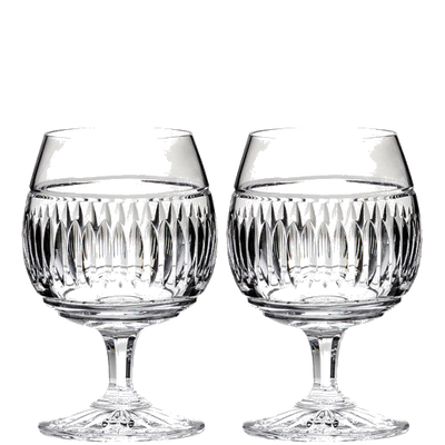 These Art Deco 2 x 32cl Brandy Glasses have been designed by Royal Scot Crystal.