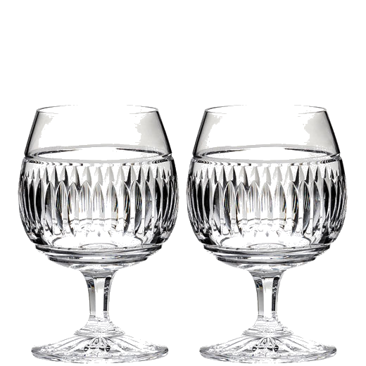 These Art Deco 2 x 32cl Brandy Glasses have been designed by Royal Scot Crystal.