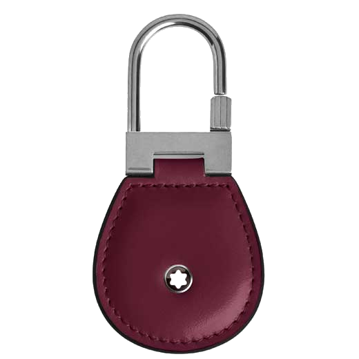 This Montblanc keyring comes in a red leather material with stainless steel holder.