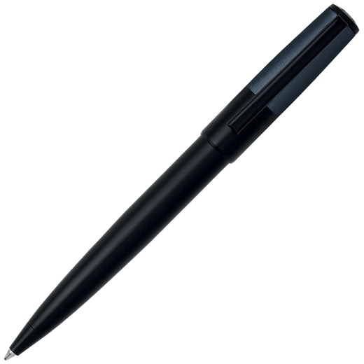 boss black navy gear minimal ballpoint pen