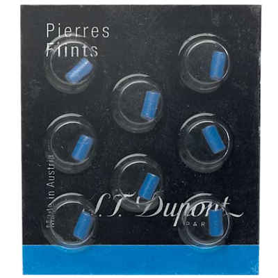 s t dupont pack of 8 blue flints