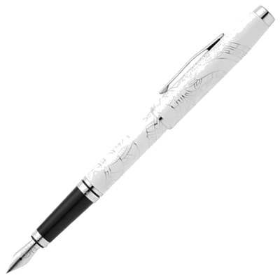 1 coventry 2025 zodiac year of the snake pearl white lacquer fountain pen at0666 16ms