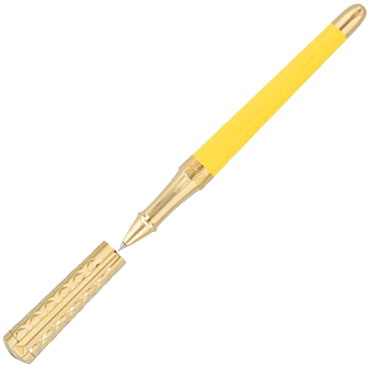 s t dupont vanilla yellow liberte spring series rollerball pen