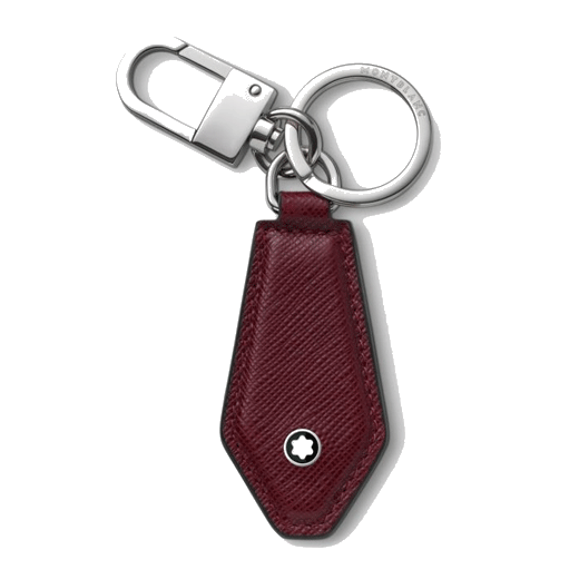 The Montblanc logo has been placed on the bottom of this leather keyring.
