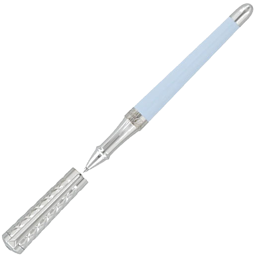 This Pastel Blue Spring Series Liberté Rollerball Pen was designed by S.T. Dupont Paris.