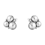 This Moonlight Grapes Sterling Silver Earrings by Georg Jensen has an oxidised finish on the sterling silver surface.