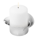 Bloom Pillar Stainless Steel Candle Holder