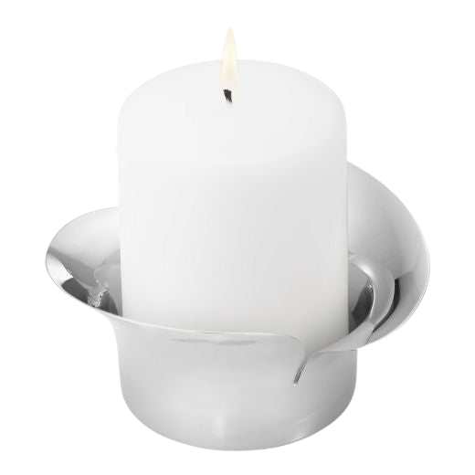 Bloom Pillar Stainless Steel Candle Holder