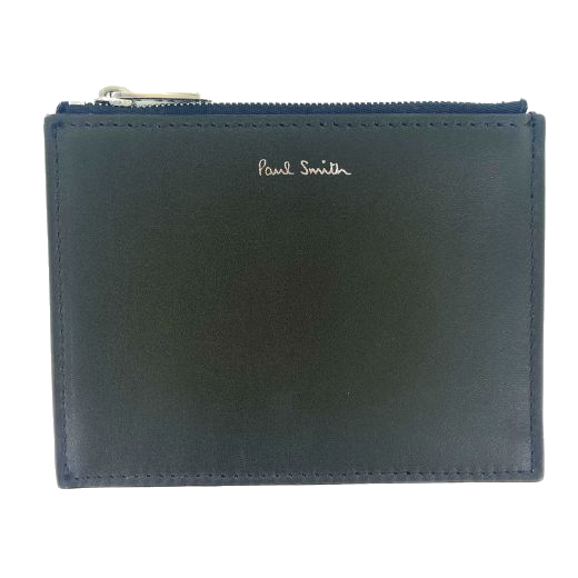 This Paul Smith Green Shadow Stripe 3CC Card Holder with Zip is made out of calf leather with a lamb leather trim and features gold hardware.