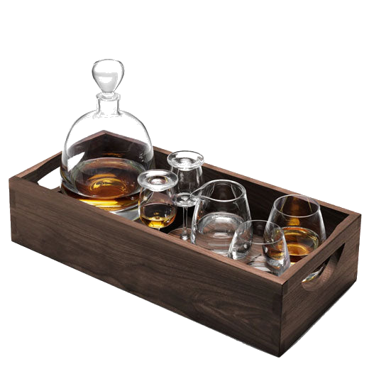 LSA's Select Whisky Islay Connoisseur Set with Walnut Tray can be gift wrapped.