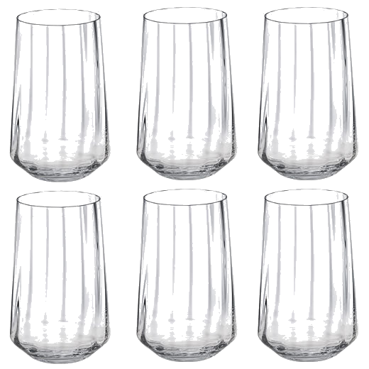 georg jensen set of 6 bernadotte tall crystal glasses
