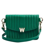 wolf 1834 forest green mimi mini bag with wristlet strap
