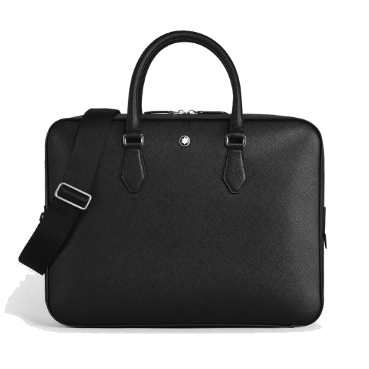 This Montblanc Sartorial Black Saffiano Leather Medium Document Case is made out of cowhide leather with the saffiano texture to create a sleek finish.