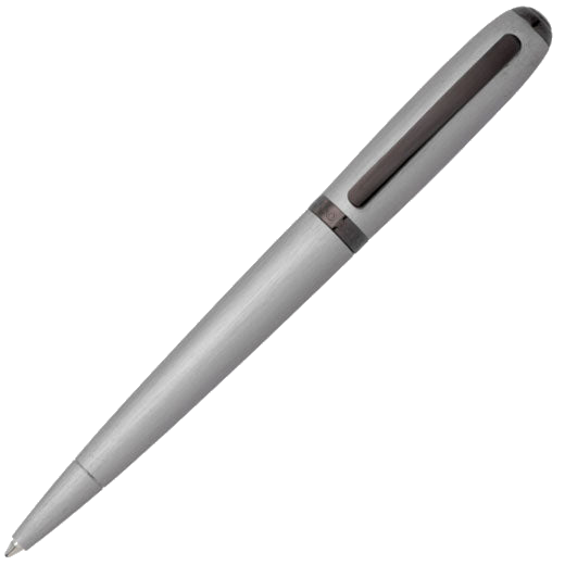 hugo boss chrome contour brushed ballpoint pen