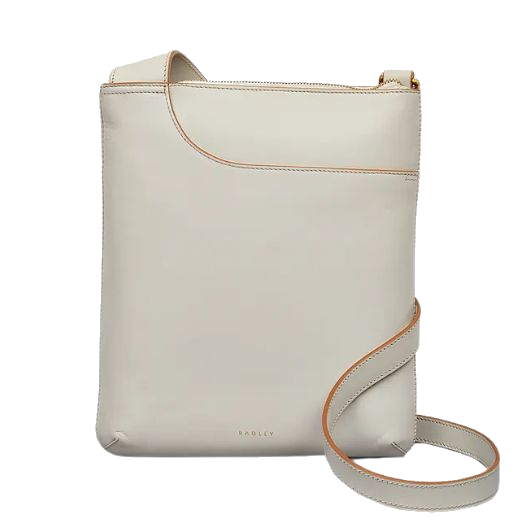 The Pockets Medium Chalk Zip-Top Cross Body Bag by Radley.