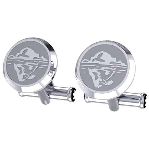 1858 Iced Sea Cufflinks designed by Montblanc.