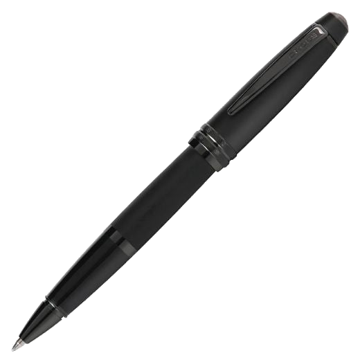 This Cross Bailey Matte Black Rollerball Pen has a matte black barrel and cap with matching black trims.