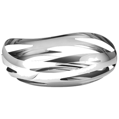 georg jensen stainless steel cobra fruit bread basket