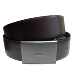 hugoboss brown leather belt