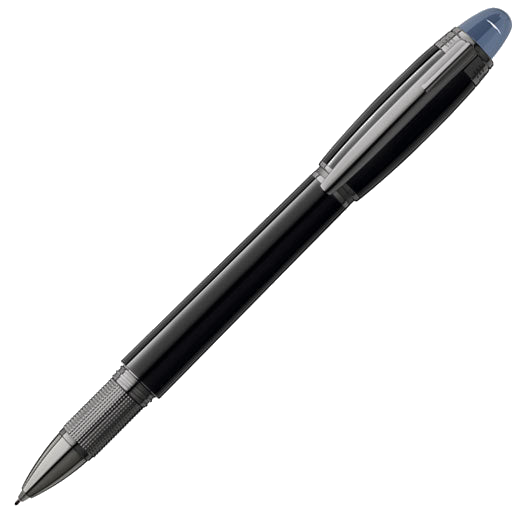 This Montblanc black resin StarWalker rollerball pen comes with a ruthenium trim.